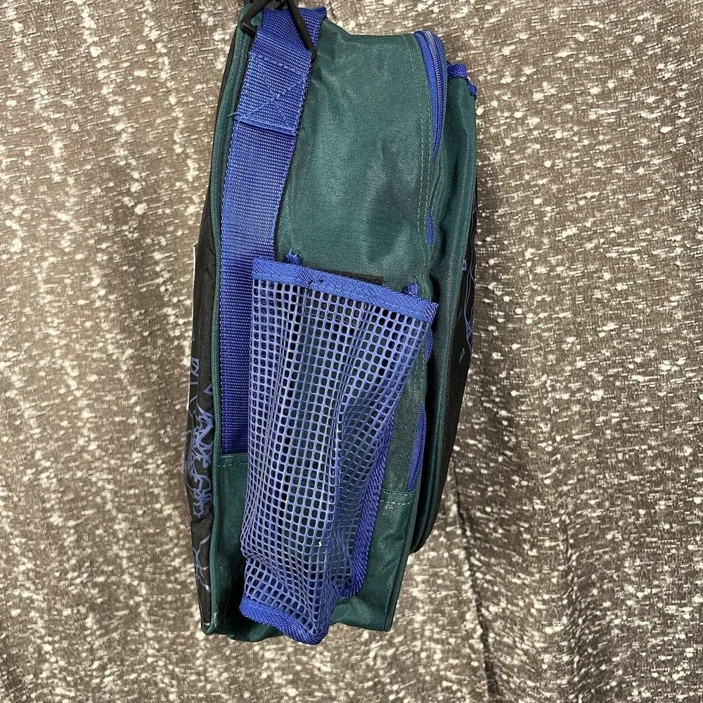 Vintage 90s Pro Kennex World Tour Gear Bag Teal Blue Crossbody Duffel Techwear